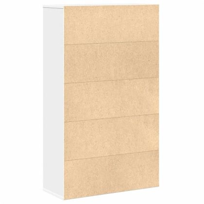 Библиотека, бяла, 60x24x101,5 см, инженерно дърво