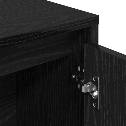 Библиотека, Черен дъб, 89x24x101,5 см, инженерно дърво