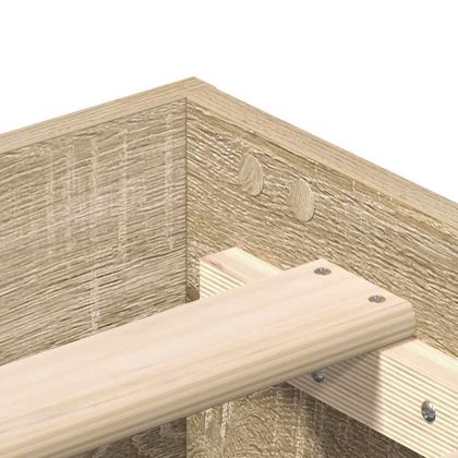 Рамка за легло без матрак сонома дъб 140x200 см инженерно дърво