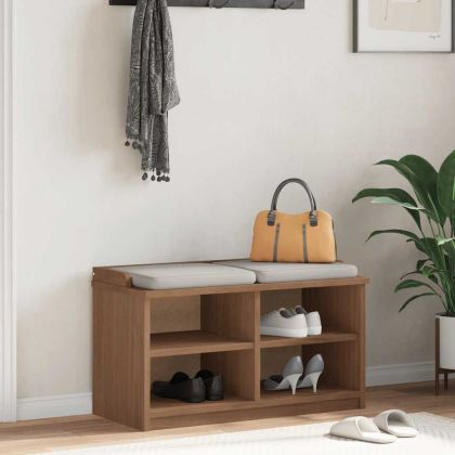 vidaXLL Пейка за антре SANDNES 87x40x50 cm Масивна дървесина Бор