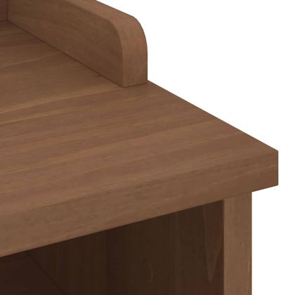 vidaXLL Пейка за антре SANDNES 87x40x50 cm Масивна дървесина Бор