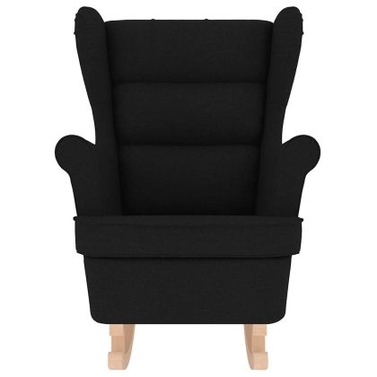 Люлеещ се стол черен 74x90x102 cm плат