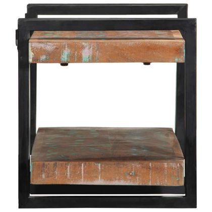 Стенен рафт Многоцветен масивен дървен материал Възстановена