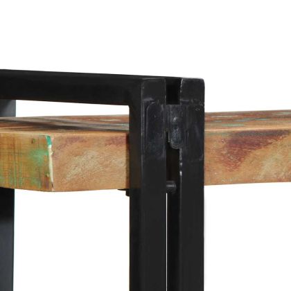 Стенен рафт Многоцветен масивен дървен материал Възстановена