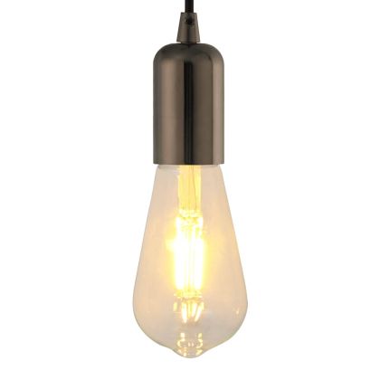 Лампи 2 бр. лъскави черни E27