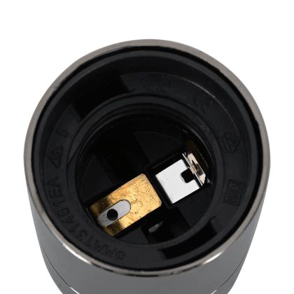 Лампи 2 бр. лъскави черни E27