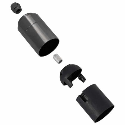 Лампи 2 бр. лъскави черни E27