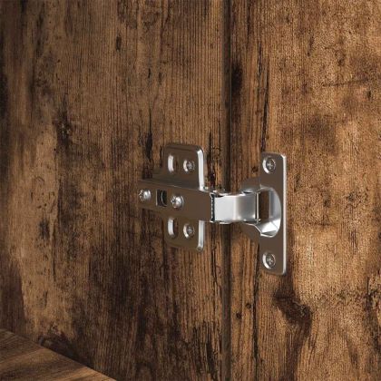 Висок шкаф, опушен дъб, 70x35x180 см, инженерно дърво