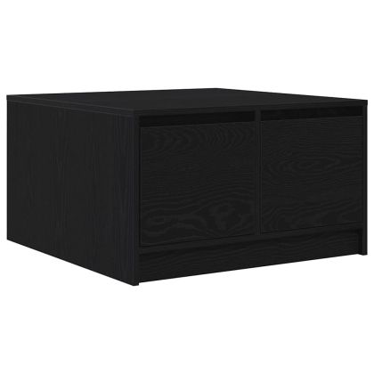 Масичка за кафе с чекмеджета Черен дъб 70,5x70x40 см