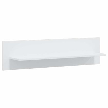 5 броя ТВ шкафове с LED осветление Мат бяло инженерно дърво
