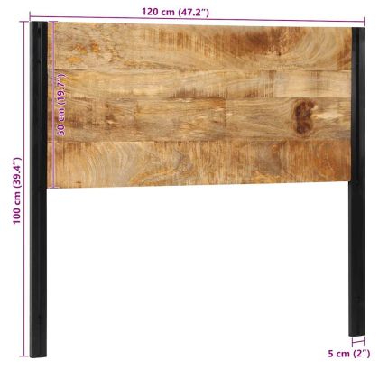 табла за глава 120 cm от масивно дърво манго и желязо