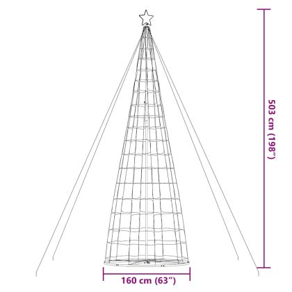 LED коледна елха 1534 светодиода синьо 500 см
