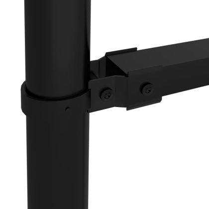 Градинска ограда с връх тип копие, стомана, 1070x100 см, черна