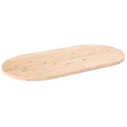 Плот за маса 100x50x2,5 см, масивна дървесина, бор, овален