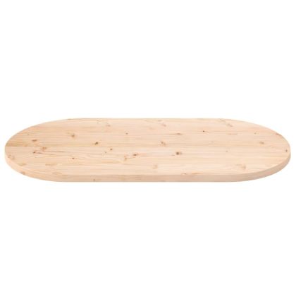 Плот за маса 100x50x2,5 см, масивна дървесина, бор, овален
