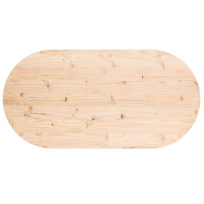 Плот за маса 100x50x2,5 см, масивна дървесина, бор, овален