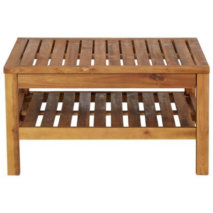 Маса за кафе, 65x65x35 см, акациево дърво масив