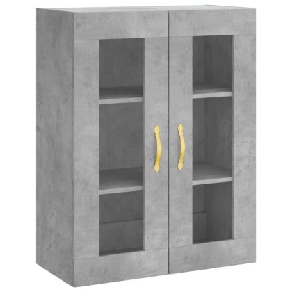 Стенен шкаф бетонно сив 69,5x34x90 см