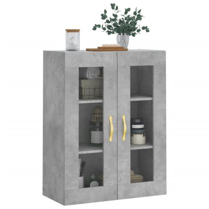 Стенен шкаф бетонно сив 69,5x34x90 см