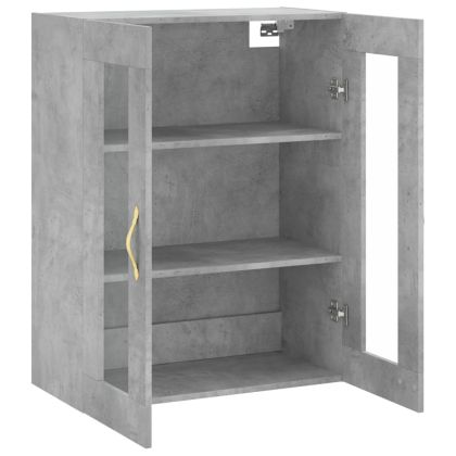 Стенен шкаф бетонно сив 69,5x34x90 см