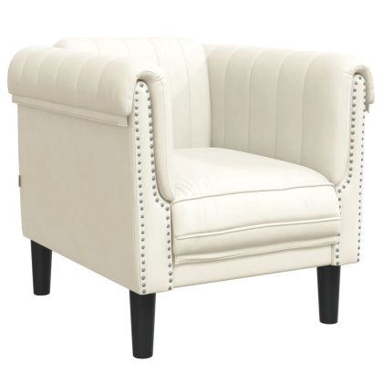 Кресло, кремаво, кадифе