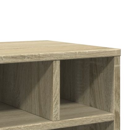 Стойка за принтер с колелца, сонома дъб, 41x32x48 см