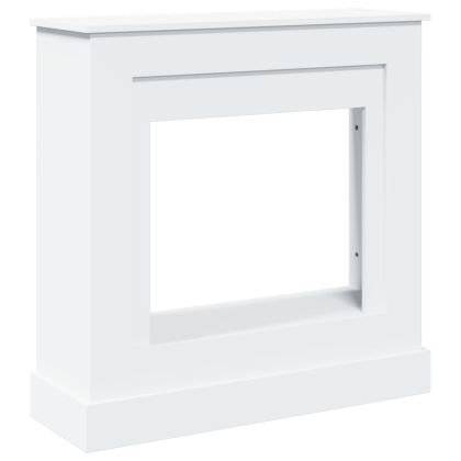 Облицовка за камина, бяла, 90x30x90 см, инженерно дърво