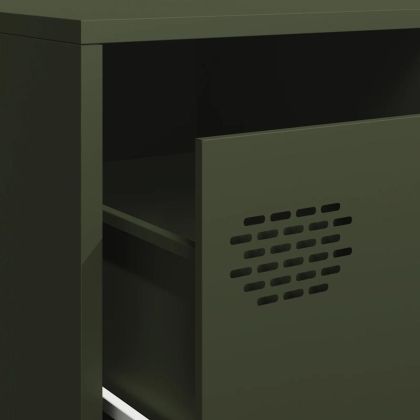 ТВ шкаф маслиненозелен 202x39x43,5 см студеновалцувана стомана