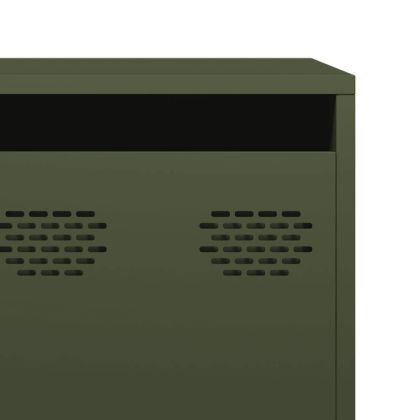 ТВ шкаф маслиненозелен 202x39x43,5 см студеновалцувана стомана