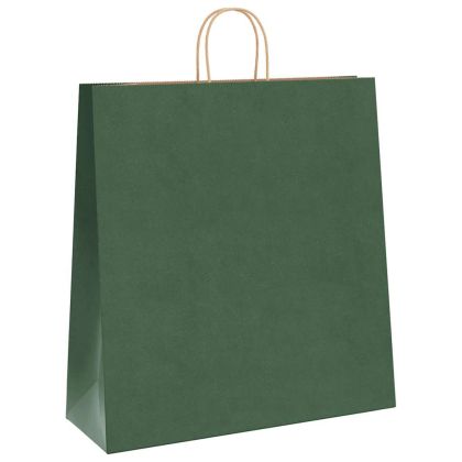 Хартиени торбички 250 бр с дръжки зелени 45x17x48 см