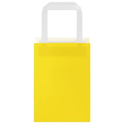 Хартиени торбички 250 бр с дръжки жълти 15x8x21 см