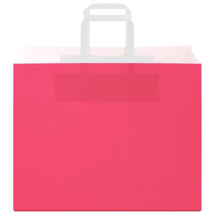 Хартиени торбички 250 бр с дръжки розови 32x22x24 см