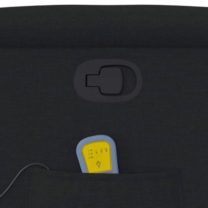 Масажен изправящ стол реклайнер, черен, текстил