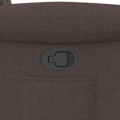 Изправящ реклайнер стол, тъмнокафяв, текстил