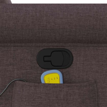 Масажен наклоняем стол, тъмнокафяв, текстил