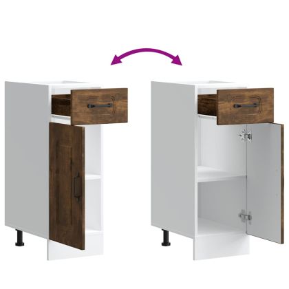 Кухненски шкаф, "Kalmar", опушен дъб, инженерно дърво