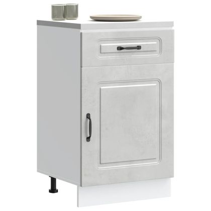 Кухненски шкаф, "Kalmar", бетонно сив, инженерно дърво