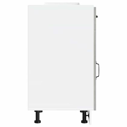 Кухненски шкаф, "Kalmar", бетонно сив, инженерно дърво