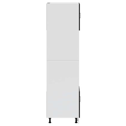 Шкафове за фурна, 2 бр. "Kalmar", черни, инженерно дърво