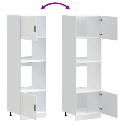 Шкафове за фурна 2 бр Porto, бели, инженерно дърво