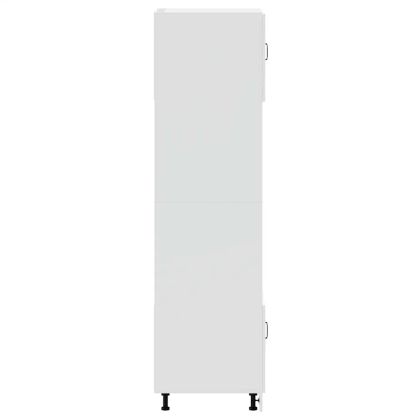 Шкафове за фурна 2 бр Porto, бял гланц, инженерно дърво