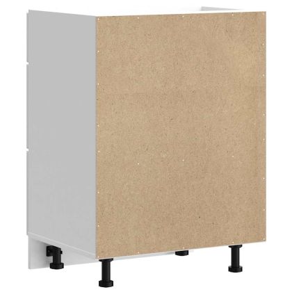 Кухненски шкаф "Lucca" с висок гланц, бяло, инженерно дърво