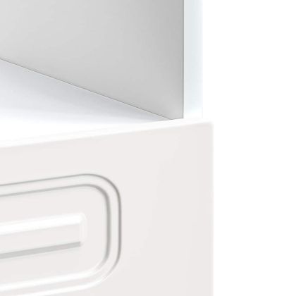 Шкаф за фурна, Kalmar, бял гланц, инженерно дърво