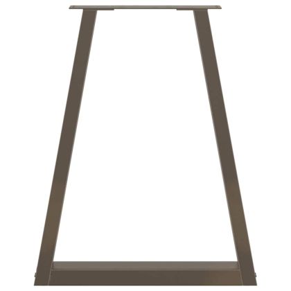 Крака за трапезна маса, V-образни, 2 бр., естествена стомана, 60 x (72-73,3) см, стомана