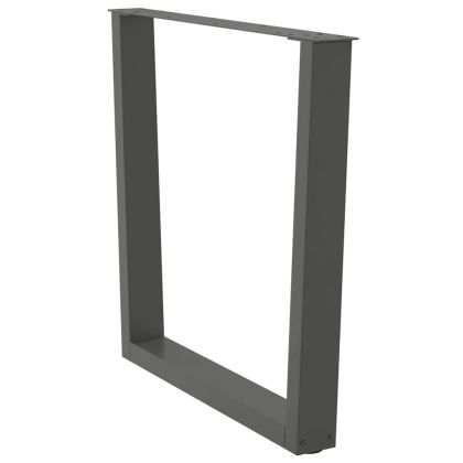 Крака за трапезна маса, V-образни, 2 бр., антрацит, 90x(72-73,3) см, стомана