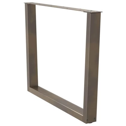 Крака за трапезна маса, V-образни, 3 бр., естествена стомана, 100 x (72-73,3) см, стомана