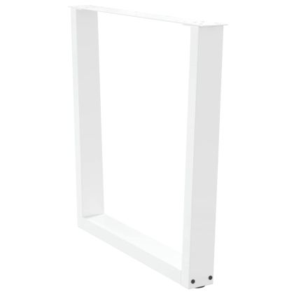 Крака за трапезна маса, V-образни, 2 бр., бели, 80x(72-73,3) см, стомана