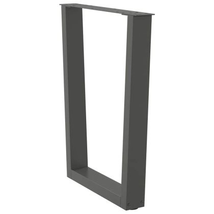 Крака за трапезна маса, V-образни, 2 бр., антрацит, 60x(72-73,3) см, стомана