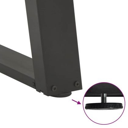 Крака за масичка за кафе, U-образни, 2 бр., антрацит, 28 x (42-43) см, стомана