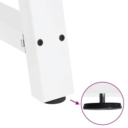 Крака за масичка за кафе, А-образни, 2 бр., бели, 50 x (30-31) см, стомана